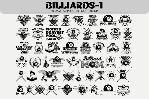 50 Billiards SVG Bundle: Graphics & Illustrations Review