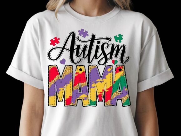 Autism Mama Puzzle: Graphics for T-Shirt Designs
