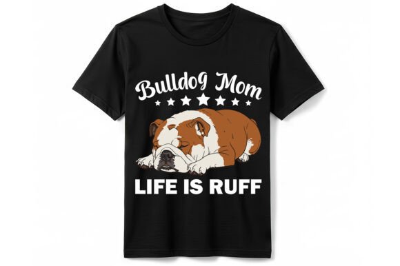 Bulldog Mom Tee: Graphics & T-Shirt Designs