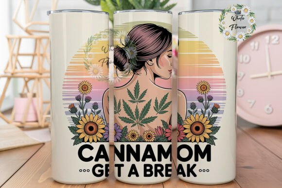 Canna Mom Tumbler Wrap PNG: Premium Graphics for Wraps