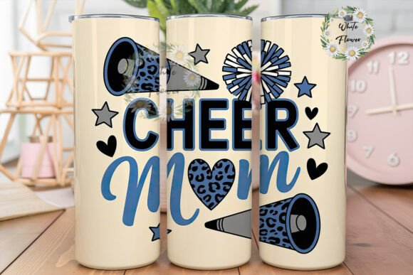Cheer Mom 20oz Tumbler Wrap: Graphics for Sellers