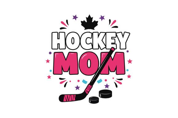 Colorful Hockey Mom Vector Graphics & T-Shirt Designs