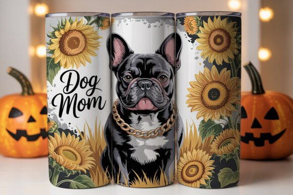 Dog Mom French Bulldog 20oz Tumbler Wrap Graphics