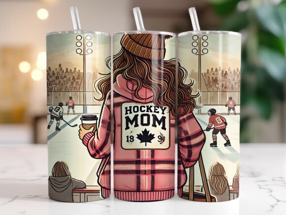 Hockey Mom Tumbler Wrap: Premium Graphics for Branding