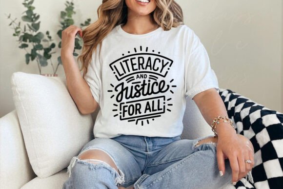 Literacy and Justice for All PNG Quote Graphics