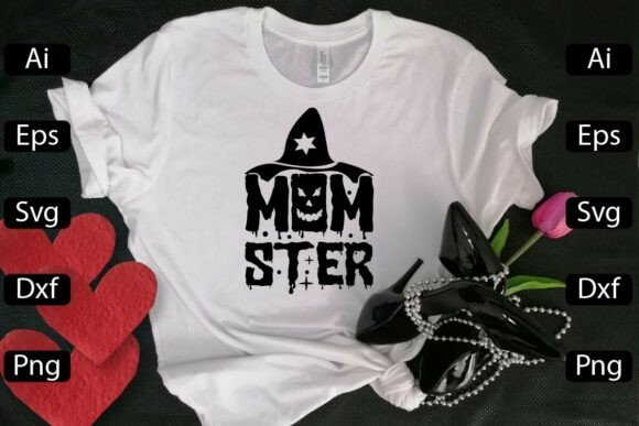 Mom Ster Vector Halloween Design: Graphics for T-Shirt Designs