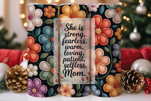 She is Mom Floral Wrap: Premium Graphics