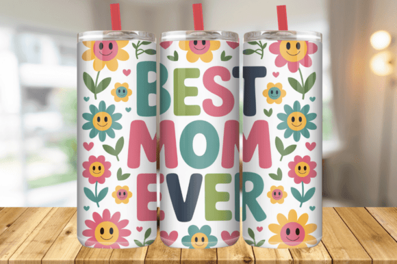 Smiley Flower Tumbler Wrap: Graphics for Wraps