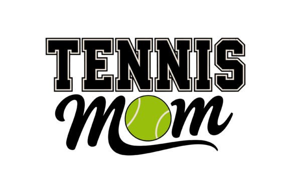 Tennis Mom Green Ball Graphics for T-Shirt Designs