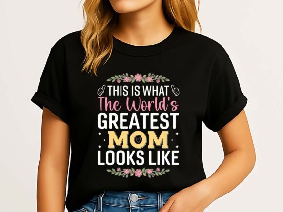 World's Greatest Mom Floral T-shirt Graphics Review