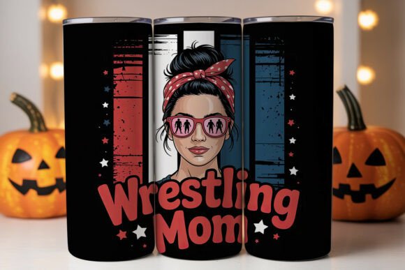 Wrestling Mom Graphics for Tumbler Wraps